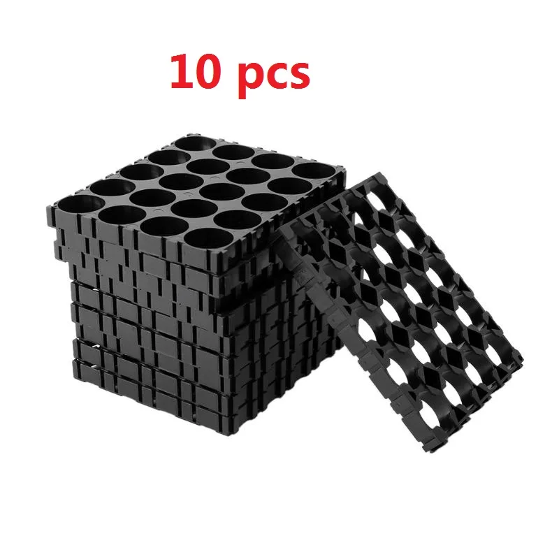 

10x 18650 Battery 4x5 Cell Spacer Radiating Shell Pack Plastic Heat Holder Black