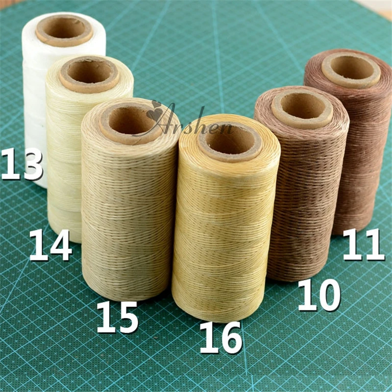 Многоцветная прочная плоская вощеная нить 240 метров 1 мм 150D шнур для DIY инструмент