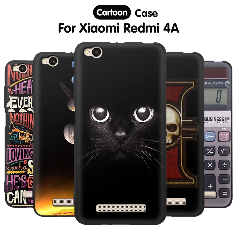 

EiiMoo Phone Case For Xiaomi Redmi 4A Silicone Case Xiomi Cartoon Soft Tpu Back Cover For Xiaomi Redmi 4A Case Housing 16GB 32GB