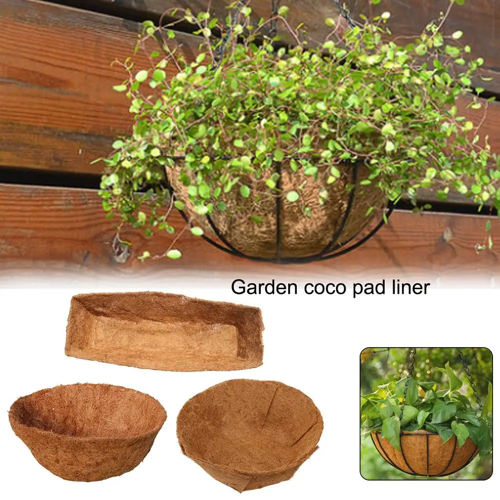 Цветочный горшок кокосовое волокно Замена лайнер подкладка в корзину для горшки для садовых цветов садовые украшения
