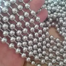 GNAYY Лот 5 метров серебро 1,6 мм/2 мм/2,4 м/3 мм/4 мм/6 мм/8 мм бусины из нержавеющей стали Шаровые цепочки ювелирные изделия оптом. Комплектующие для ювелирных изделий