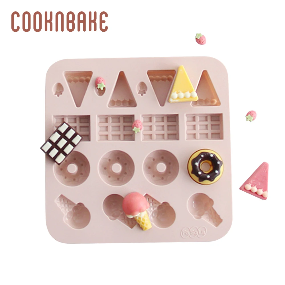 

COOKNBAKE Silicone Mold for Chocolate candy pastry baking cake decorating form gummy fondant round donut biscuit ice jello mould