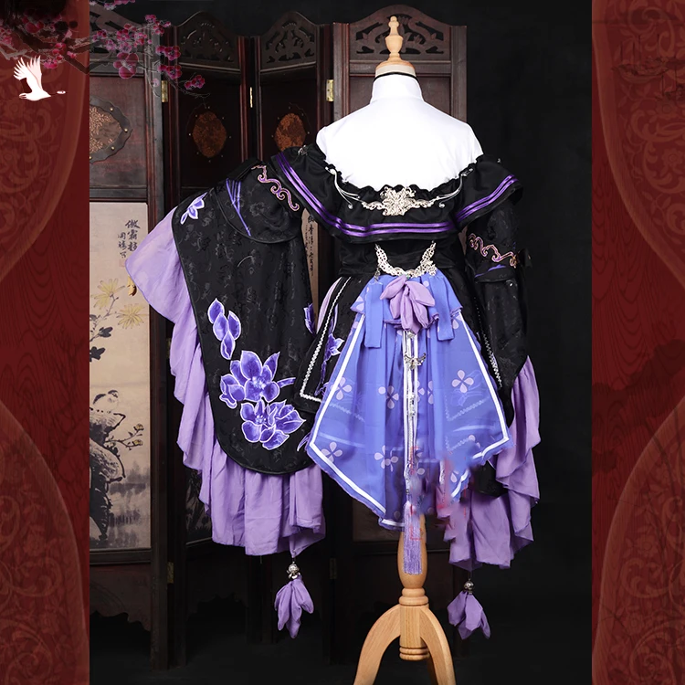 

Jian Xia Qing Yuan Computer Game Anime Cosplay Costume Hanfu Purple Xue He Embroidery Girl Jian Wang III Lolita Wan Hua Group