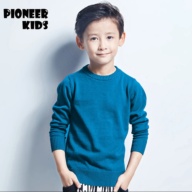 

Pioneer Kids autumn 4-16Y Quality cotton baby clothing for big boy knitted sweater spring Pullovers Sweaters boys.