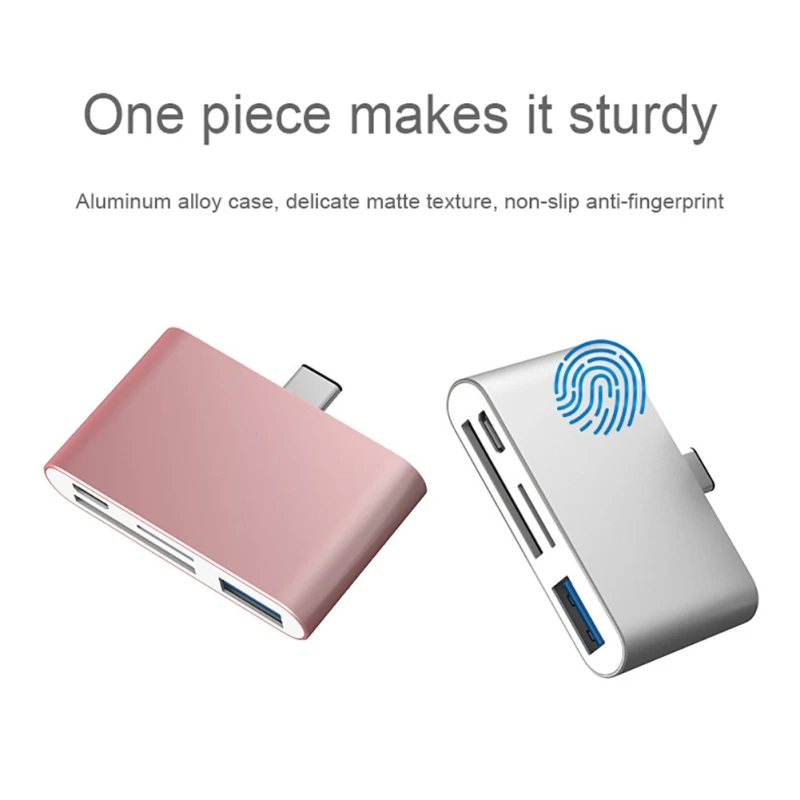 Считыватель карт type-C USB-C к USB 3,0 SD/Micro SD/TF OTG адаптер карты для ноутбука/USB-C телефон type C Многофункциональный переходник