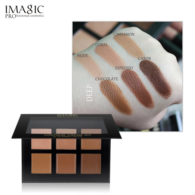

IMAGIC 6 Colors Concealer Cream Contour Palette Kit Pro Makeup Palatte Concealer Face Primer Net 30g All Skin 1pcs free shipping