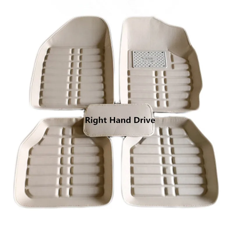 Right/left hand drive Universal car floor mats for SEAT LEON Ibiza Arona Ateca Cordoba Toledo Marbella Terra RONDA car-styling - Название цвета: beige right