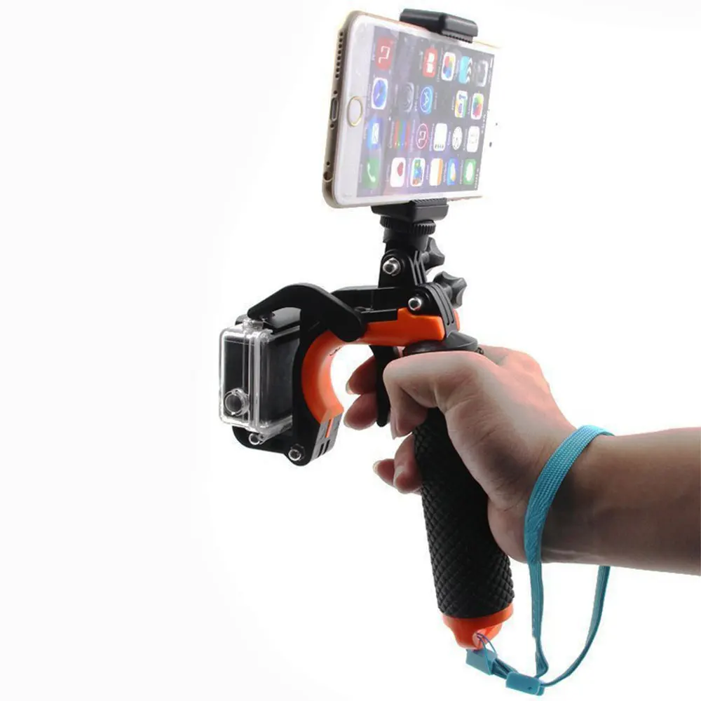 

Universal Hand Grip Floaty Handle w/ Pistol Trigger Shutter Stabilizer Kit for GoPro Hero 5 4 Xiaomi Yi 4K Eken H9r Accessories