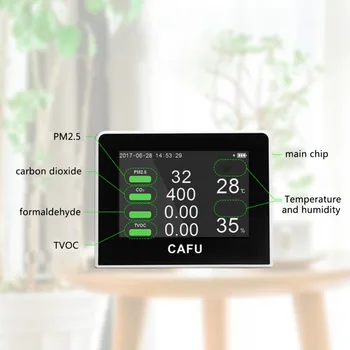 

Air Quality Detector Indoor Outdoor Digital PM2.5 Formaldehyde Gas Monitor LCD HCHO & TVOC Tester Meter Air Analyzers