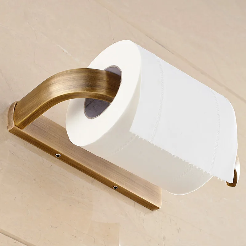 Paper Holder 5 Colors Solid Brass Wall Mount Toilet Paper Holder Bathroom Accessories WC Roll Home Improvement F81351