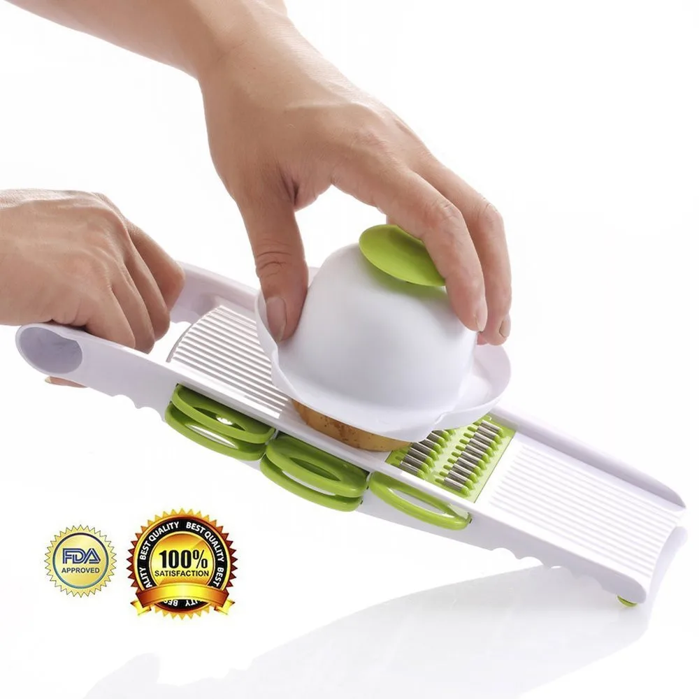 Plastic Vegetable Fruit Slicer Cutter Adjustable Stainless Steel Blades
