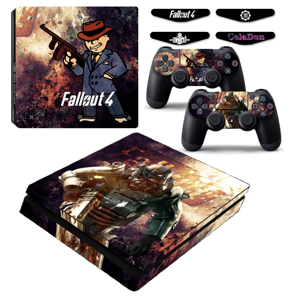 Fallout 4 Vault Boy Ps4 Slim Vinyl Skin Decal Sticker Cover Case For Sony Playstation4 Slim Console Controller Led Light Bar Case Stickers Fallout 4 Stickersony 4 Stickers Aliexpress