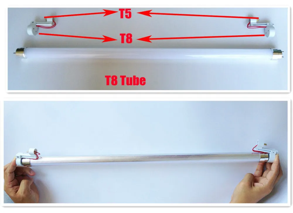 10 шт. T5 к T8 CFL светодиодный светильник адаптер G5 к G13 трубка база конвертер заменить T5 с T8 CFL светодиодный 5 пар