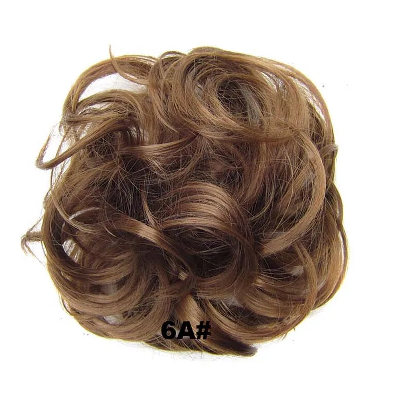 5 шт. jeedou синтетические коричневые вьющиеся шиньоны для наращивания волос женские аксессуары для волос Резиновая лента для волос натуральные шиньоны - Цвет: Не окрашенный