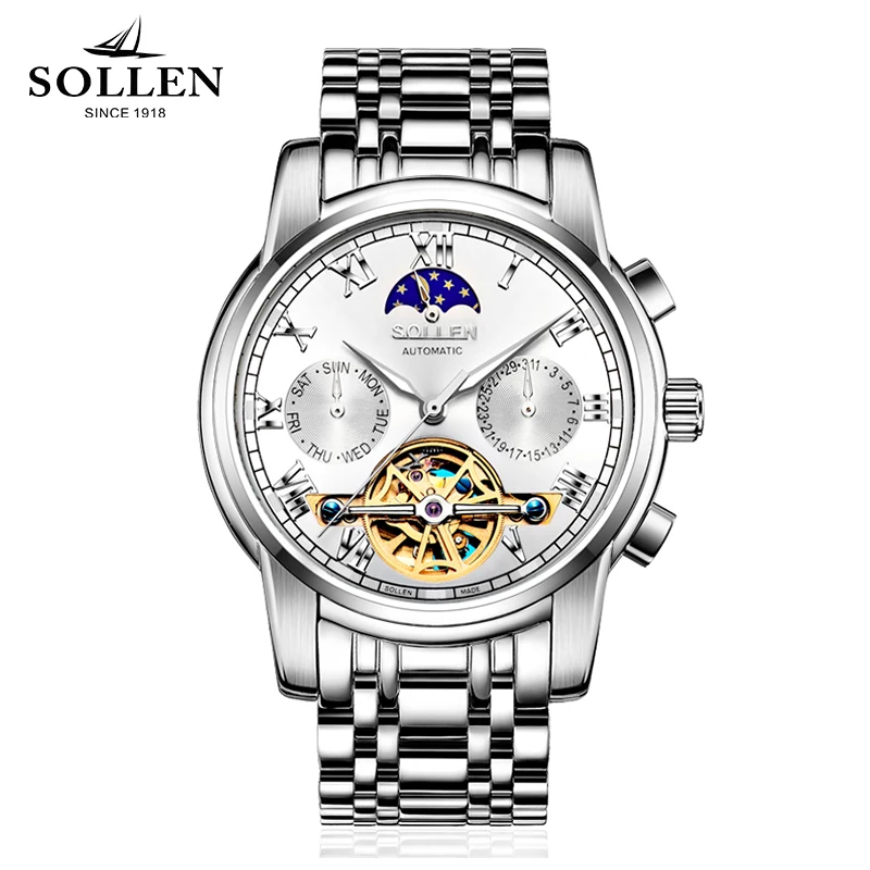 Montre Homme Men New Fashion Casual Little Star Automatic Watch Men Calendar Stainless Steel Waterproof Watch Relogio Masculino Montre Homme Men New Fashion Casual Little Star Automatic Watch Men Calendar Stainless Steel Waterproof Watch Relogio Masculino