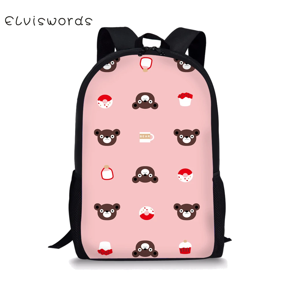 

ELVISWORDS Backpack Preppy Bookbag Hiking Cute Unique Children Kids Bagpack Junior Bookbag Canvas Trendy 2019 new