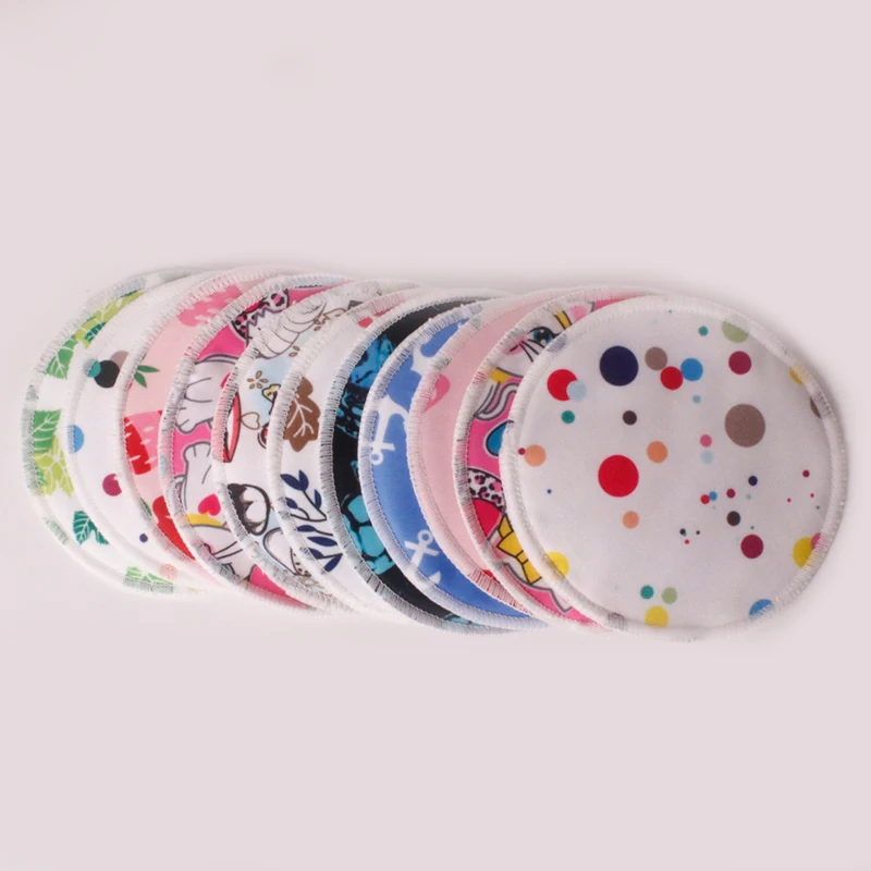 

12 Pieces / Reusable Mother Care Breast Pad Washable Soft Absorbent Baby Breastfeeding Waterproof Organic Bamboo Mat Chest Pad