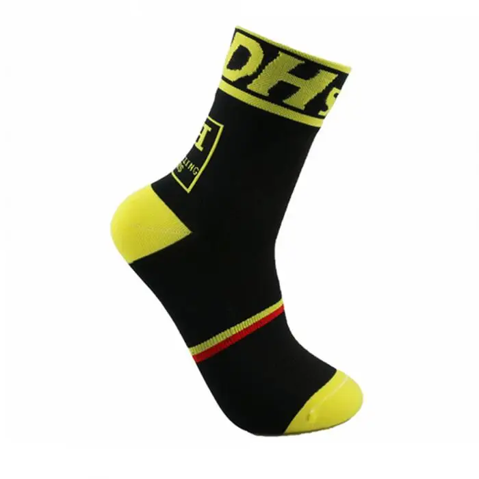 Высокое качество профессиональный бренд велосипедные спортивные носки защищают ноги дышащие впитывающие носки велосипедные носки для велосипедистов - Цвет: Black