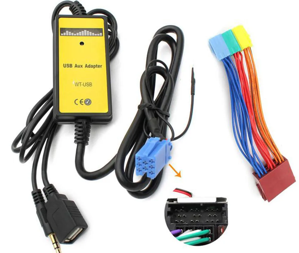 

Car Audio USB AUX Adapter 3.5mm interface AUX CD Changer for Audi 8Pin A2 A4 S4 A8 A8 AllRoad TT Skoda Seat