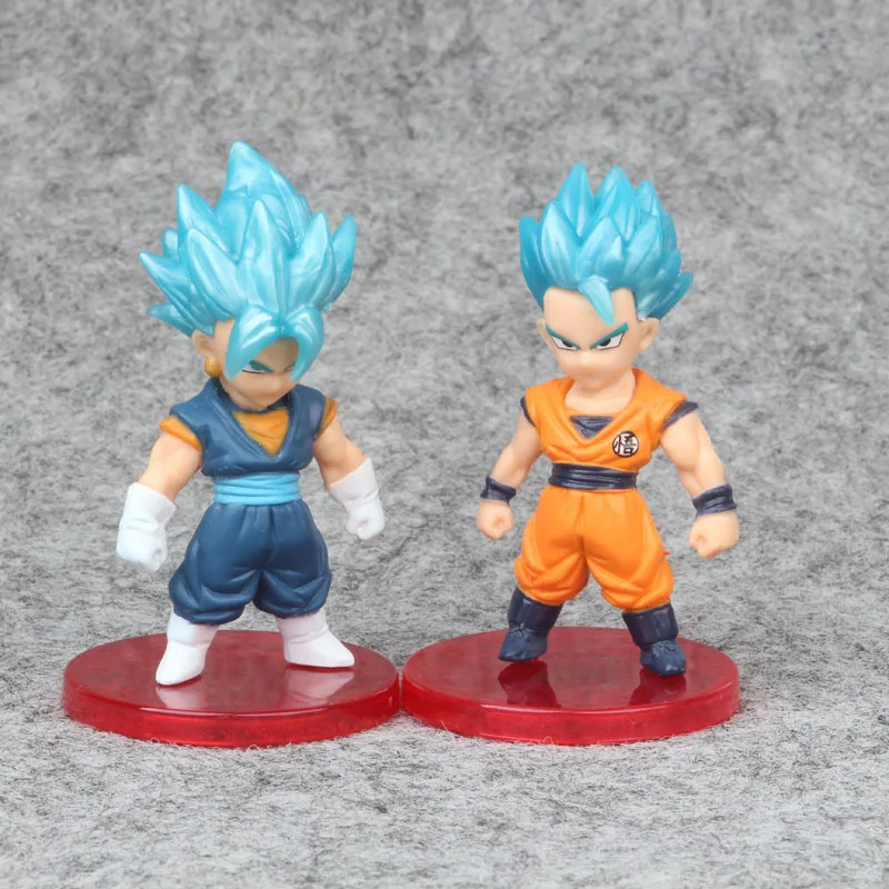 21 шт./компл. 10 компл./лот Dragon Ball Z Super Saiyan сын Goku vegeta Buu Freeza Beerus Gillen синий экшен-фигурка Гоку DHL