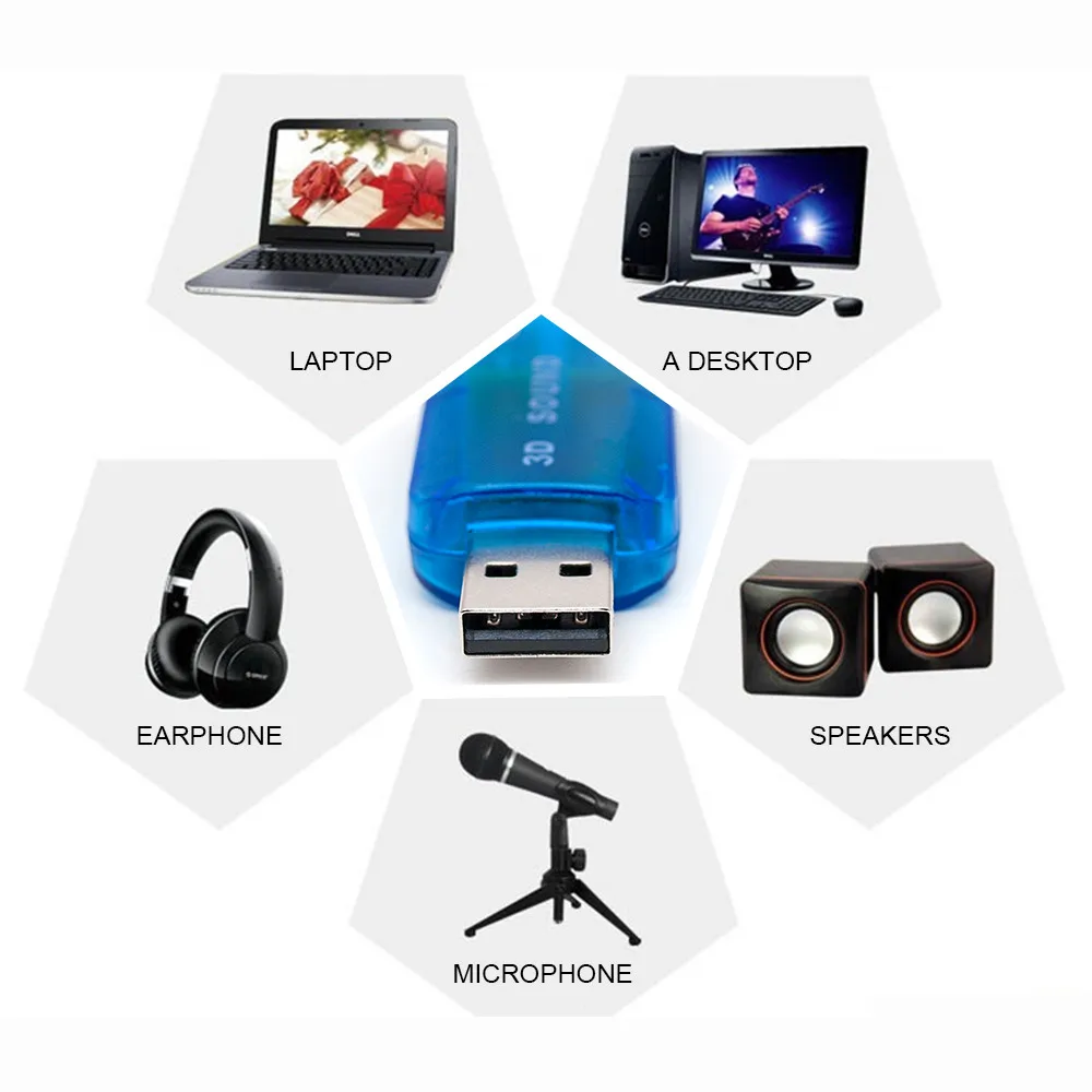 3.5mm Mini Jack to USB ADAPTER Headphone Mic PC External Stereo Sound CONVERTER 764832253927 eBay