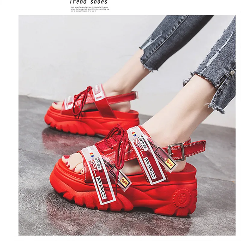Chunky sandals Platform Wedge Women Sandals Summer Beach Open Toe Woman Sandalias Breathable Thick Sole Mujer Casual Footwear