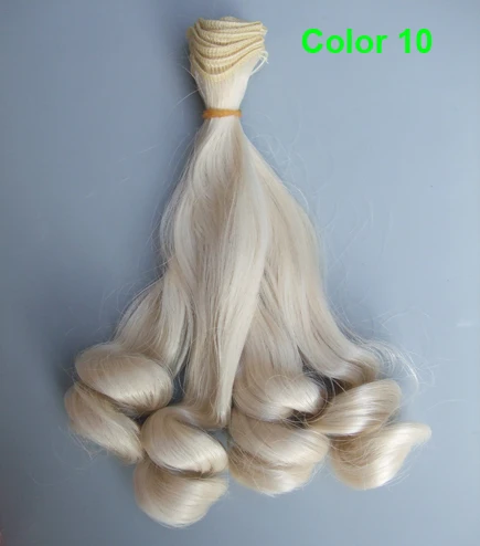 18 см качественные высокотемпературные кукольные парики 1/3 1/4 1/6 BJD SD AD diy кукольные волосы для куклы blyth - Цвет: Color 10