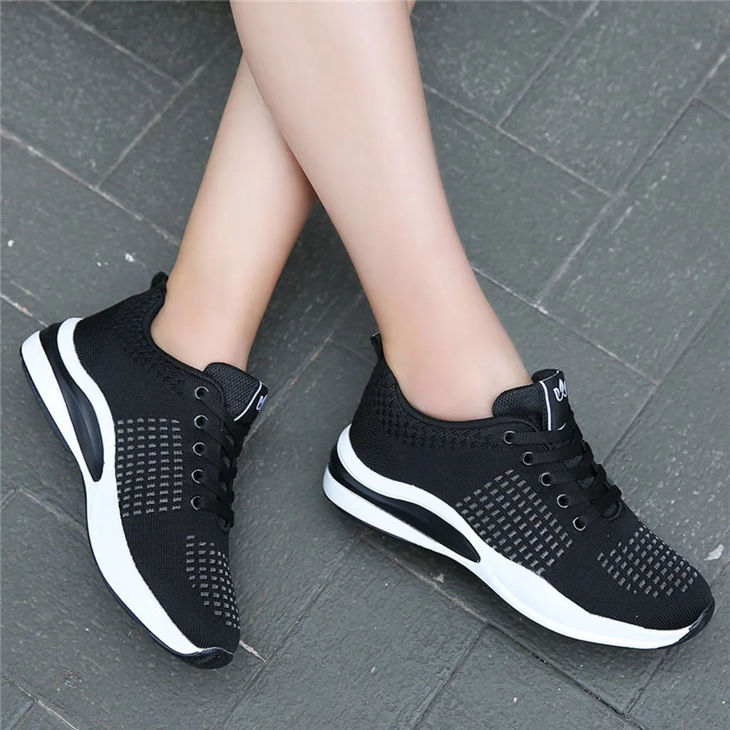 

2019 New Hot Sale Fashion Ladies Wild Casual Hollow Breathable Mesh Sneakers Running Shoes active sneakers deerupt Dropshipping