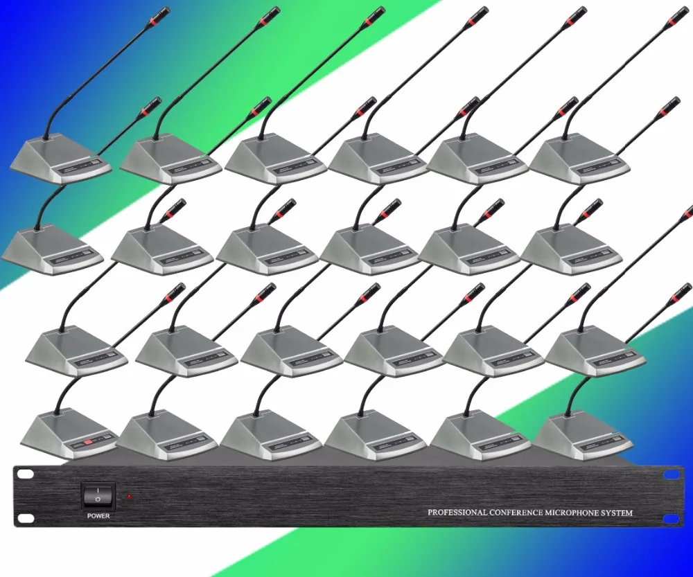 ZIXUAN برو 1 المضيف 1 رئيس 23 مندوب الراقية السلكية نظام مكبر صوت للمؤتمرات الكلاسيكية MIC لغرفة الاجتماع