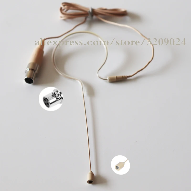 

Skin Mini XLR 3 Pins TA3F 3PIN Ear Hook Hanging Headset Microphone for AKG Wireless Beltpack Transmitter