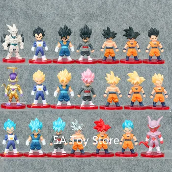 

21pcs/set Dragon Ball Z Figure Super Saiyan Son Goku Goku Rose Vegeta Torankusu PVC Action Figure Collectible Model Toy Doll