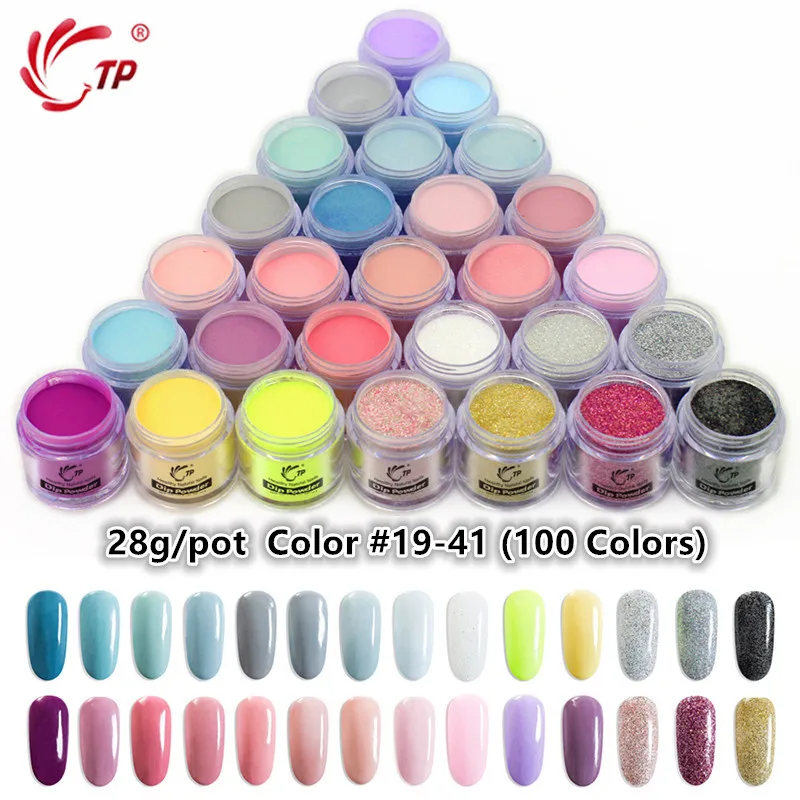 TP 28g/1oz Dipping Powder French Nail Colorful Glitter Without Lamp