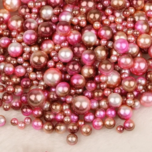 4/6/8/10mm Round No Hole Beads Multi Colors/Sizes Optional ABS Pearl Loose Beads For Kids DIY Jewelry Making Wedding Decoration - Цвет: As the Picture Show