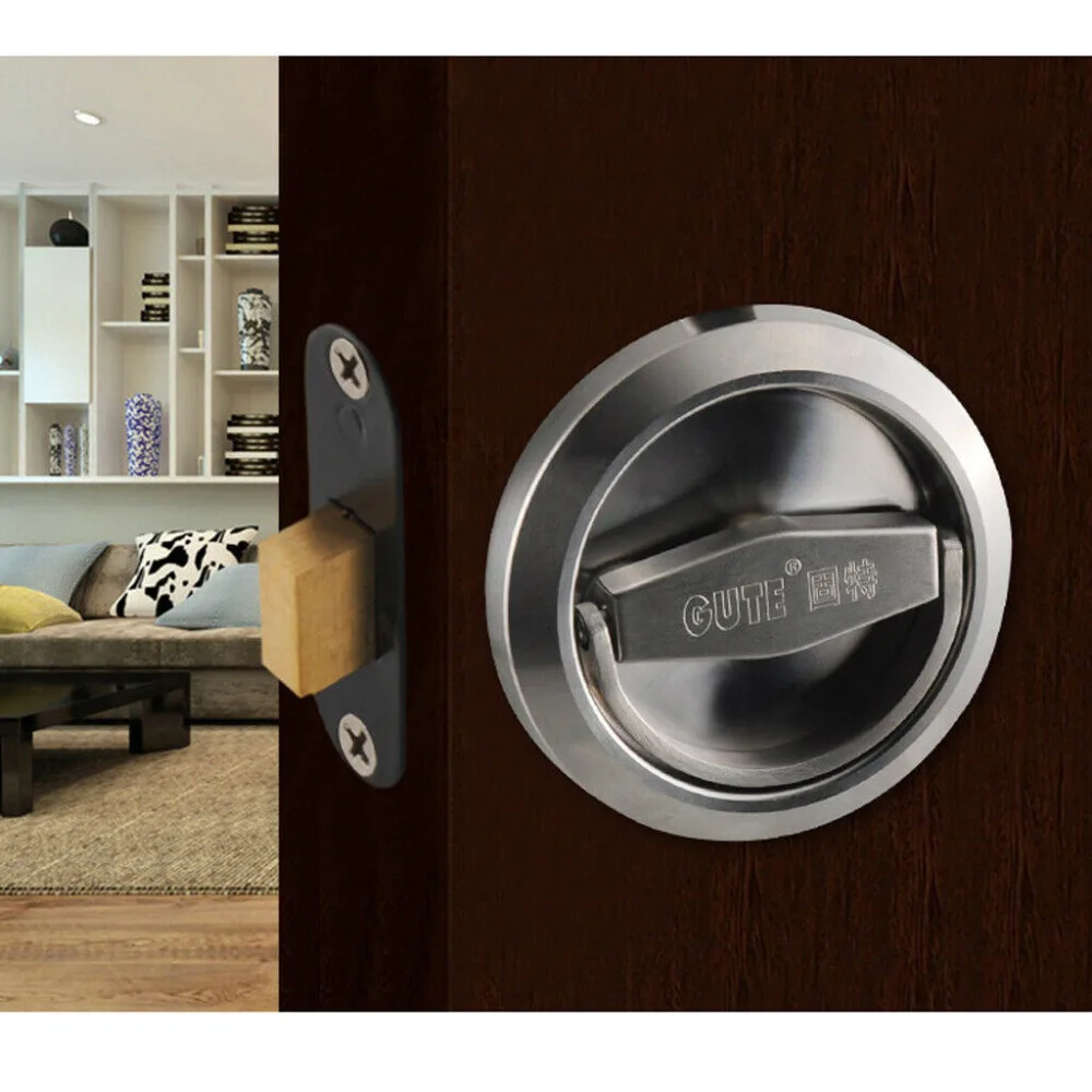 

[wamami] Stainless Steel Invisible Pocket Sliding Door Gate Cup Handle Lock Hardware