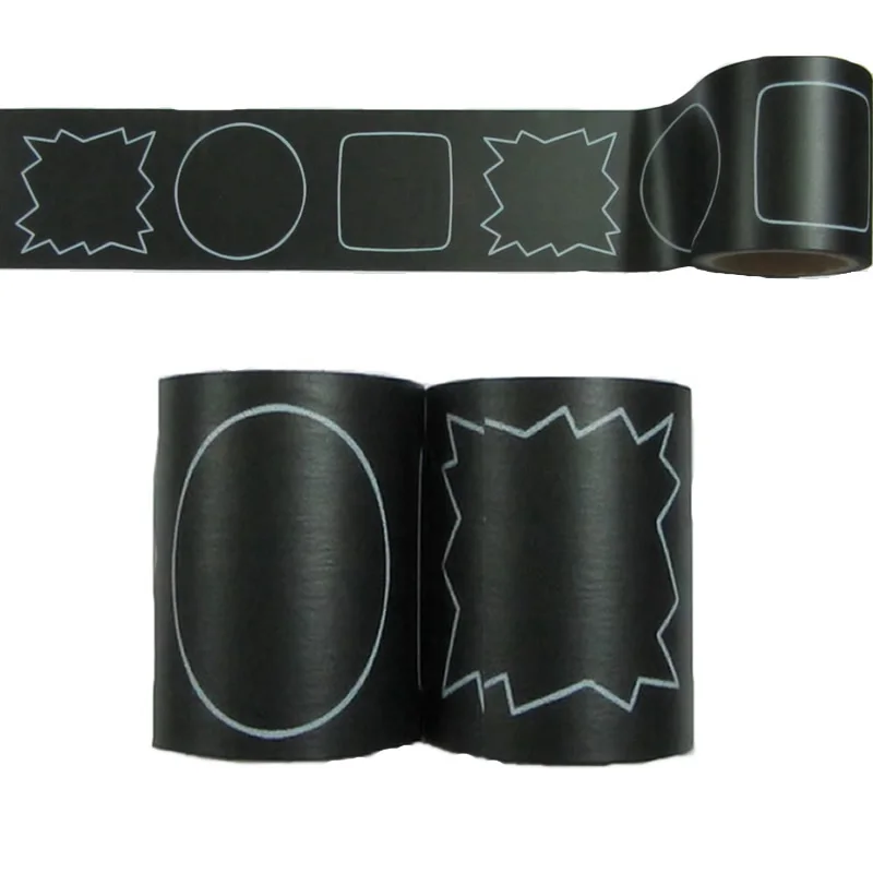 2016 New 50mm x 15m Office Adhesive Tape Blackboard Sticker Tapes Black