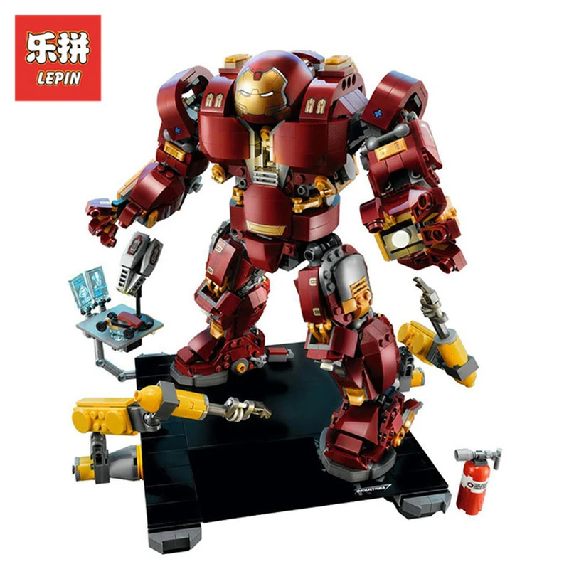 

Set 07101 1527Pcs Super Hero Figure Iron Man Hulkbuster Ultron Edition Model Building Kits Blocks Bricks Toy 76105