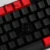 side printed pbt keycaps black and red oem profile for mx wried mechanical gaming keyboard