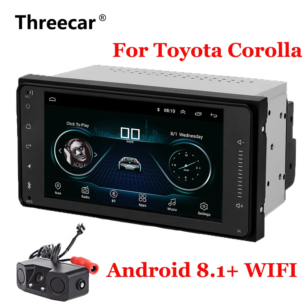 7 "Android 8,1 Автомобильный gps навигационный радио для Toyota Corolla с wifi Bluetooth Авторадио автомобиля Авто Стерео навигация Мультимедиа Плеер