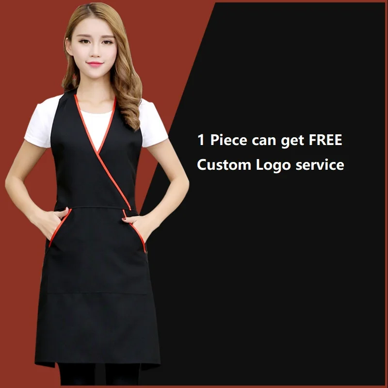 Beauty Salon black beautician apron workwear hair salon barber apron