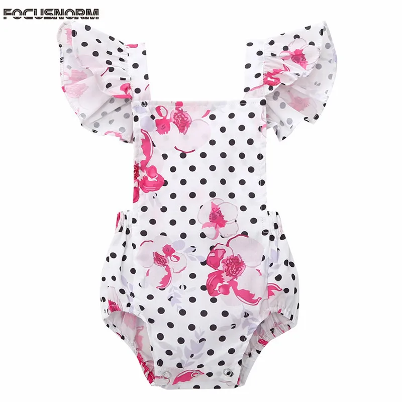 New Kids Infant Baby rompers infant girl Newborn baby clothes Dot