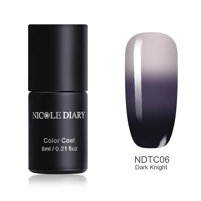 NICOLE дневник тепловой УФ-гель для дизайна ногтей лак меняющий цвет температура гель для ногтей с блестками Замочить ногтей Декоративный Гель-лак - Цвет: NDTC06