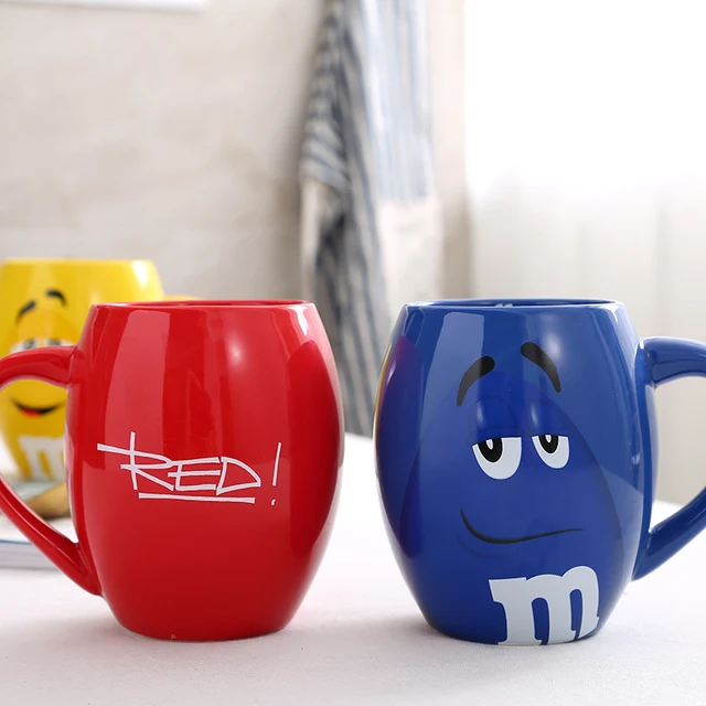 online shop creative m m s mm beans drinking cups ceramic colored