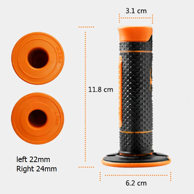 motorcycle Handle Pitbike Handlebar Grip orange Hand Grips for Kawasaki VERSYS 650cc ZG1000 CONCOURS ZRX1100 1200 ZX1100 ZX11