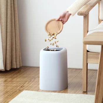 

Home hotel bedroom High quality 8L Double trash can without cover Kitchen bathroom living room Can place garbage bags