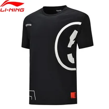 Li-Ning, мужские баскетбольные майки BAD FIVE, дышащие футболки, хлопок, свободный крой, подкладка, удобная спортивная футболка AHSP089 CAMJ19