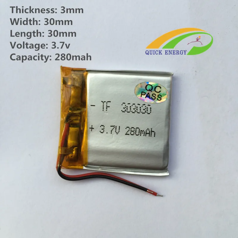 10 шт Заводские 303030 3.7 v полимерный аккумулятор 280 мАч | Электроника