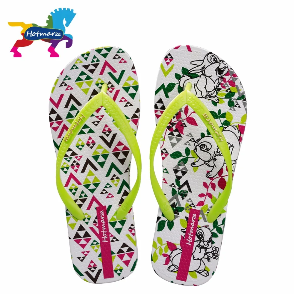 

Hotmarzz Women Cute Flip Flops Flat Easter Bunny Rabbit Animals Summer Slippers Comfortable Beach Sandals Ladies Fashion Slides