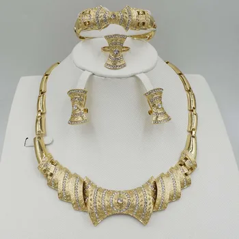 

New Vintage Jewelry Sets African Bead Beads Statement Necklace Earrings Bracelet Ring Women Wedding Party Accessories