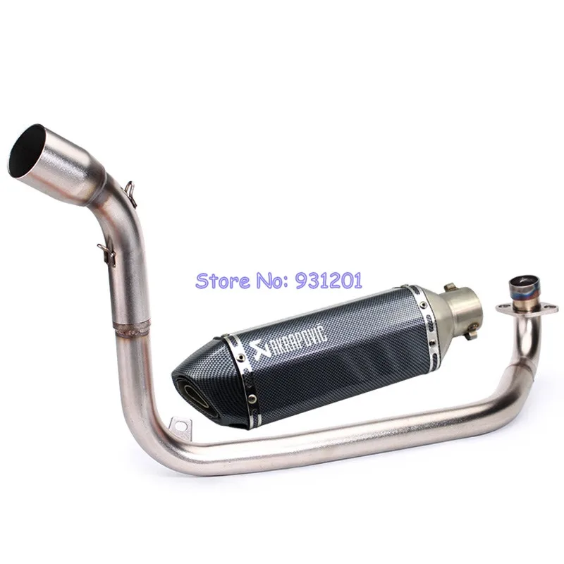 

M3 MSX125 Motorcycle Exhaust Full System for Honda Grom MSX 125 Mid Link Pipe Headers with Akrapovic Muffler Pipe Escape Moto