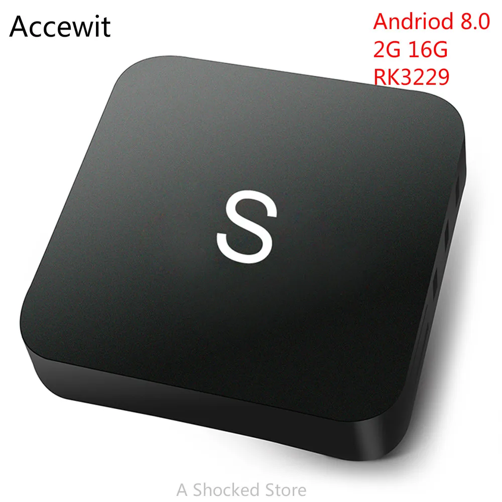 Accewit Android 8.1 Set Top Box S TV 2G 16G RK3229 With 1.5GHz 32Bit Mini High Definition Model Quality Pk V88 X96mini | Электроника
